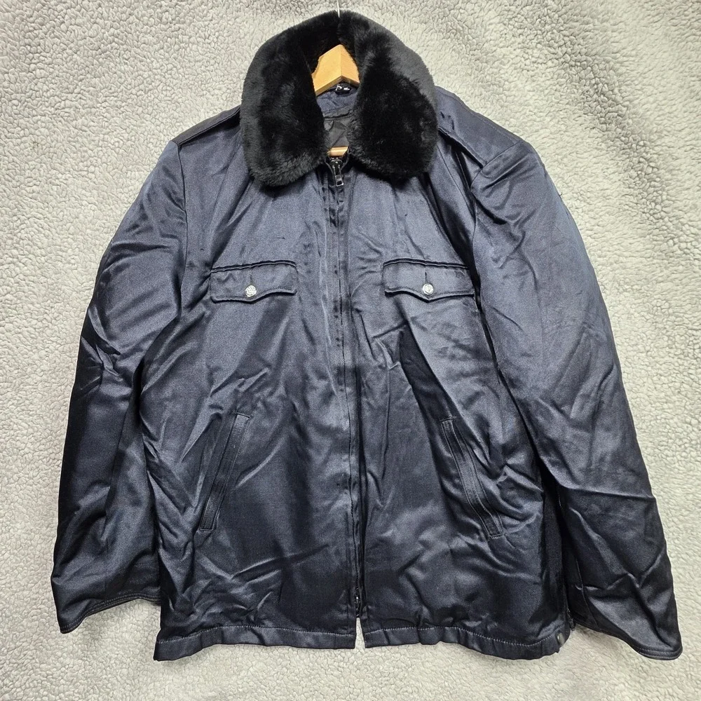 Vintage Blauer Police/ Guard Jacket Men's Size‎ 44L Blue Full Zip Insulated